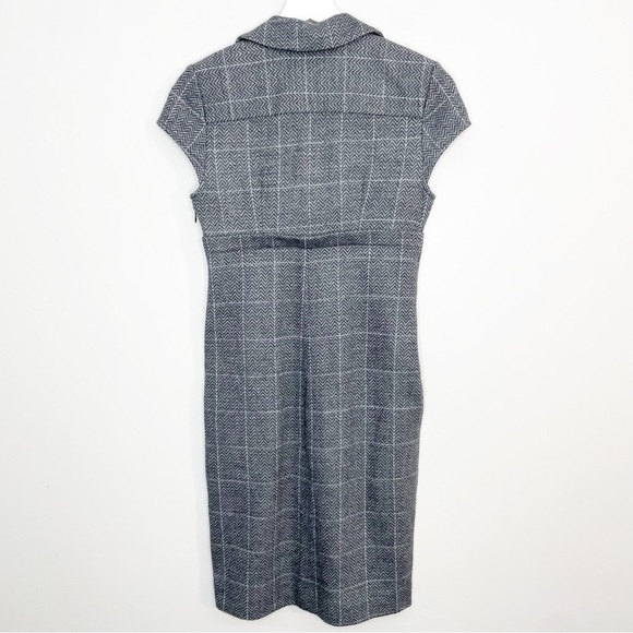 Diane VON FURSTENBERG Bund Wool Blend Short Cap Sleeve Dress Size 4 - Picture 7 of 11